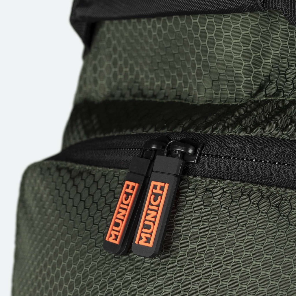 MUNICH HOCKEY TRAINING STICKBAG Bolsa Porta Sticks de Hockey Diseño Ergonómico Verde Khaki y Naranja (4)