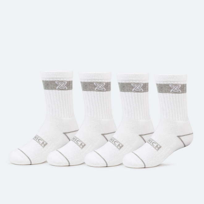 Calcetines MUNICH crew sport de algodón-poliéster-espandex blanco (1)