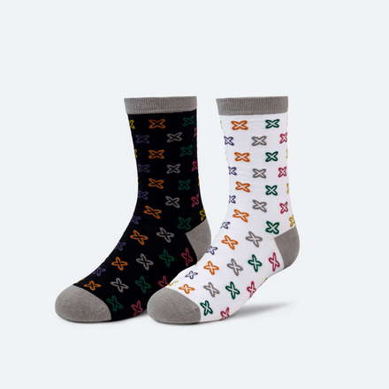 Calcetines MUNICH crew sport de algodón-poliéster-espandex negro (9)