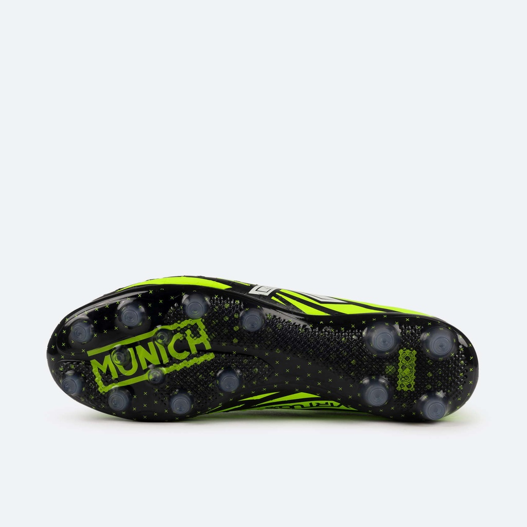 MUNICH VIRTUOS Zapatillas de fÃºtbol de diseÃ±o tÃ©cnico y futurista Amarillo FlÃºor (6)