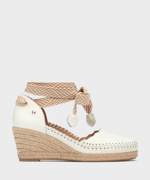 [W9Y-1579] VILA - Sandalias con cintas y cuña para mujer (35)