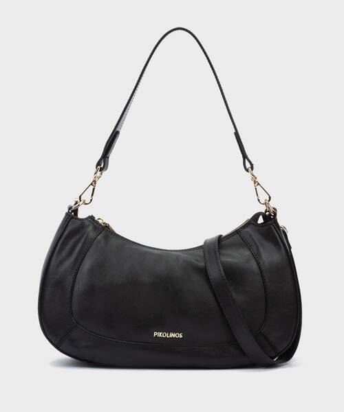ARES - Bolso de piel con cierre de cremallera para mujer.