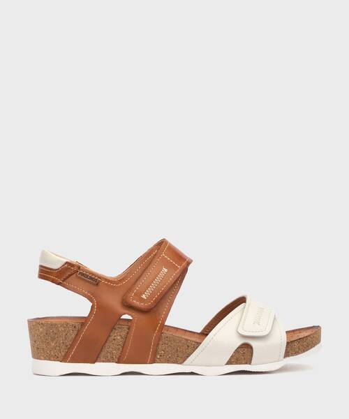 MAHON - Sandalias con cierre adherente y cuña para mujer