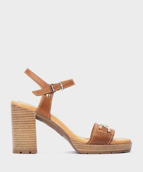 [W4X-1565] CAMPELLO - Sandalia de tacón con hebilla para mujer (35)