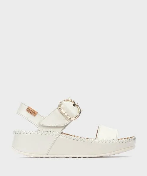 [W1C-0865C2] MARINA - Sandalias de cuña con cierre adherente para mujer (35)