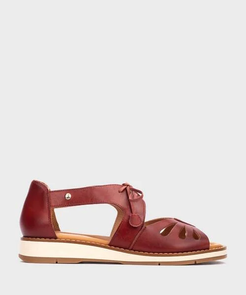 ROQUETAS - Sandalias planas con cordones para mujer