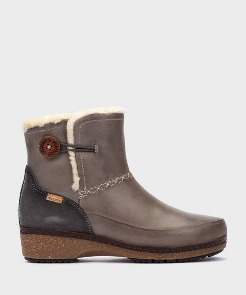 [W0W-8711C2] GRANADA - Botines planos con cierre de cremallera para mujer. (35)