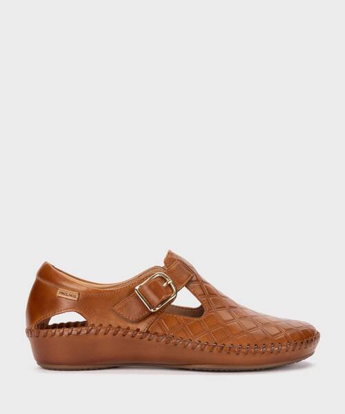 [655-0888] P. VALLARTA - Zapato plano con cierre adherente y cuña para mujer (35)