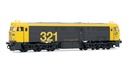 RENFE, locomotora diesel 321.025, decoración amarillo/gris, ép. V, con decoder digital