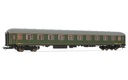 RENFE, coche de primera clase, AA 8073, decoración verde, ép. III