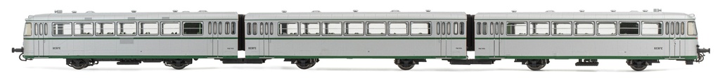 RENFE, set de 3 unidades, automotor diésel "Ferrobus", serie 591.300, decoración original, ép. III, con decoder DCC