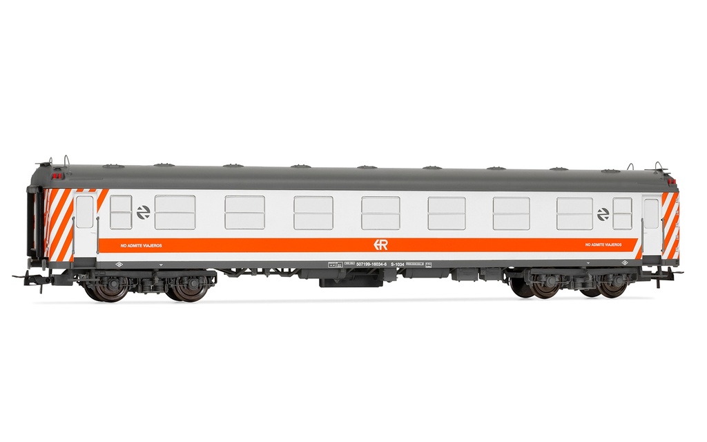 RENFE, coche S-1034, decoración “Regionales” coche auxiliar, ép. V