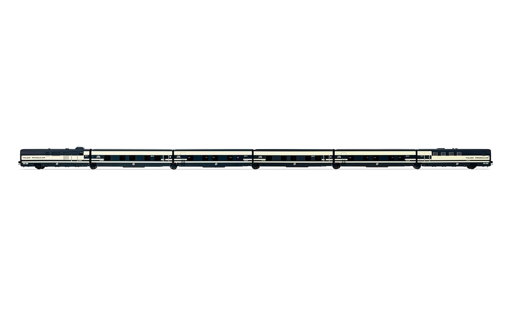 Electrotren (H0 1:87) RENFE, Trenhotel Talgo, set de 6 coches, decoración azul/beige, ép. IV