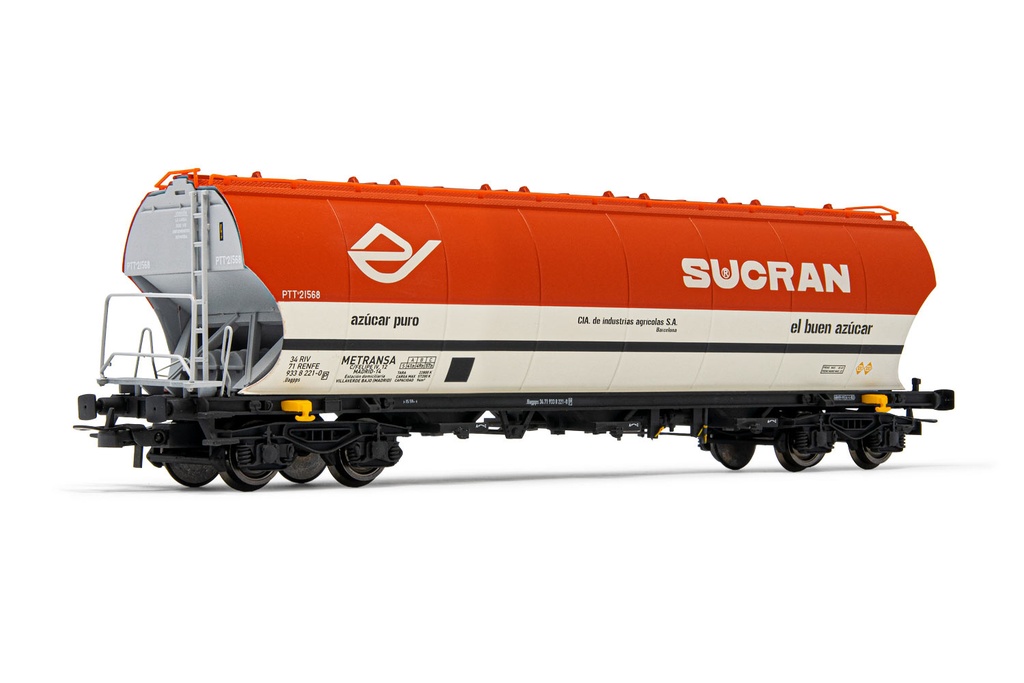 RENFE, tolva de cereales Uagpps, decoraciíon "Sucran", ép. IV
