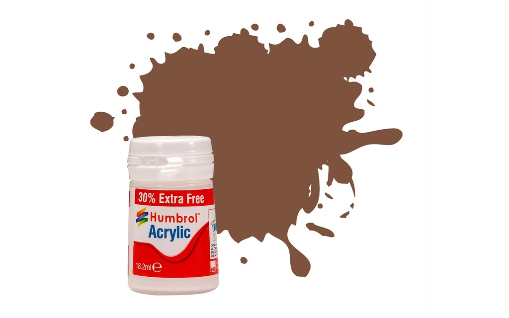 Acrylic Paint: 186 - Brown - Matt - (14ml + 30% Extra Free Pot)