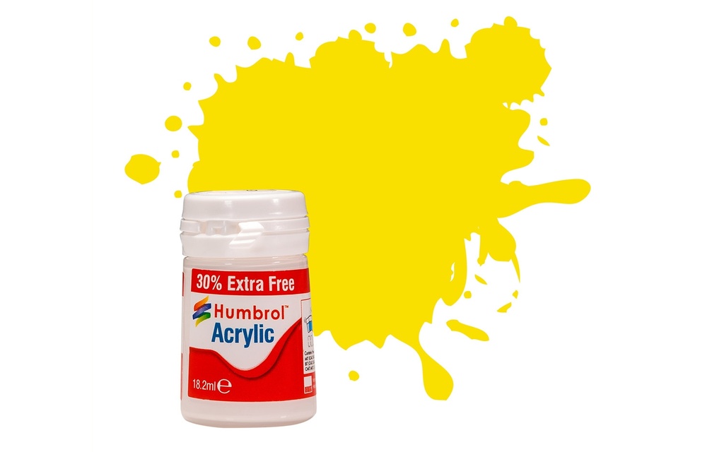 Acrylic Paint: 99 - Lemon - Matt - (14ml + 30% Extra Free Pot)