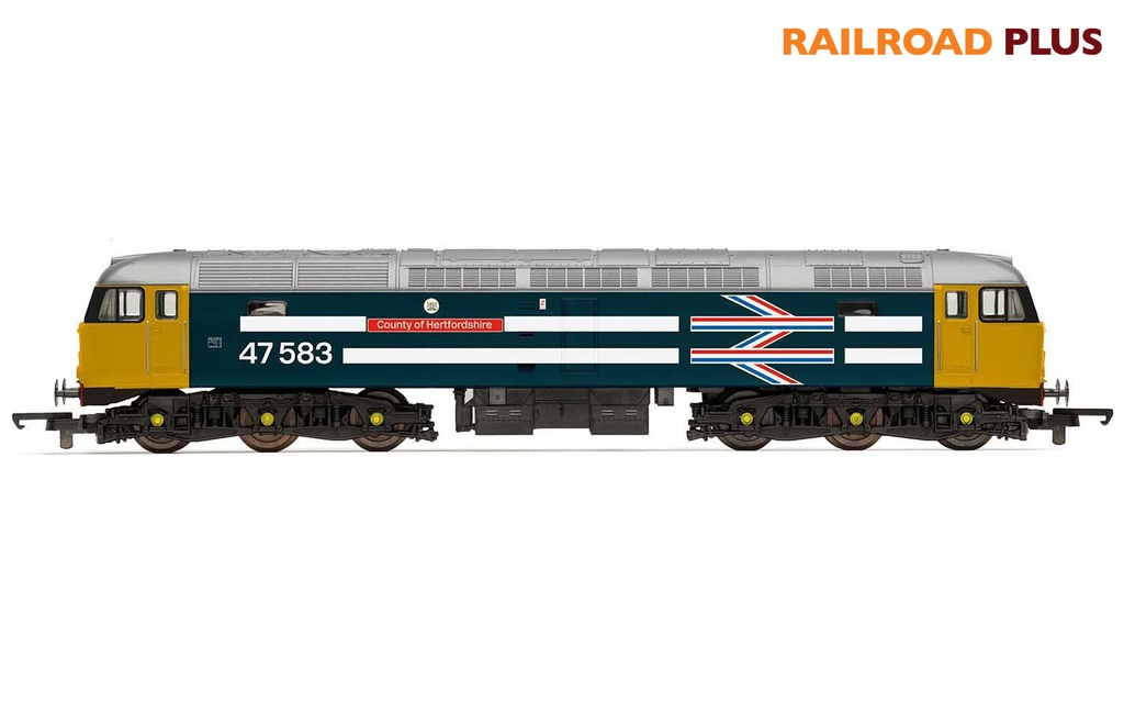 RailRoad Plus BR, Class 47, Co-Co, 47583 ‘County of Hertfordshire’ - Era 7