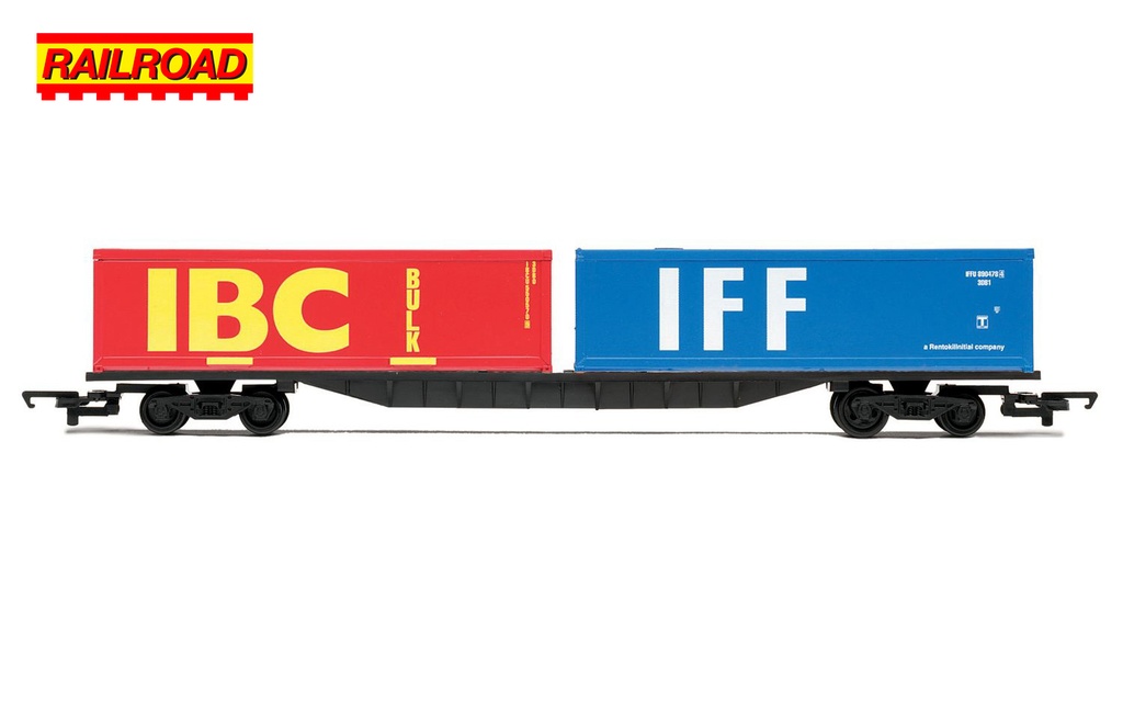RailRoad BR, FFA Container Wagon, with two 30' containers - Era 7