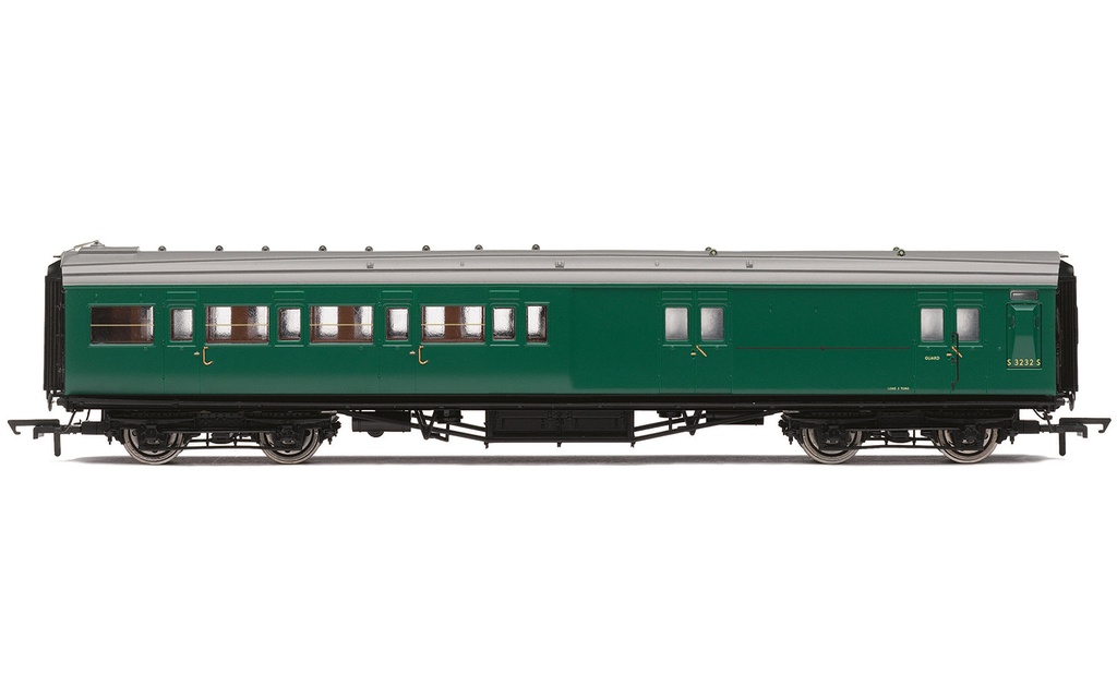 BR, Maunsell Corridor Four Compartment Brake Second, S3232S 'Set 399' - Era 5