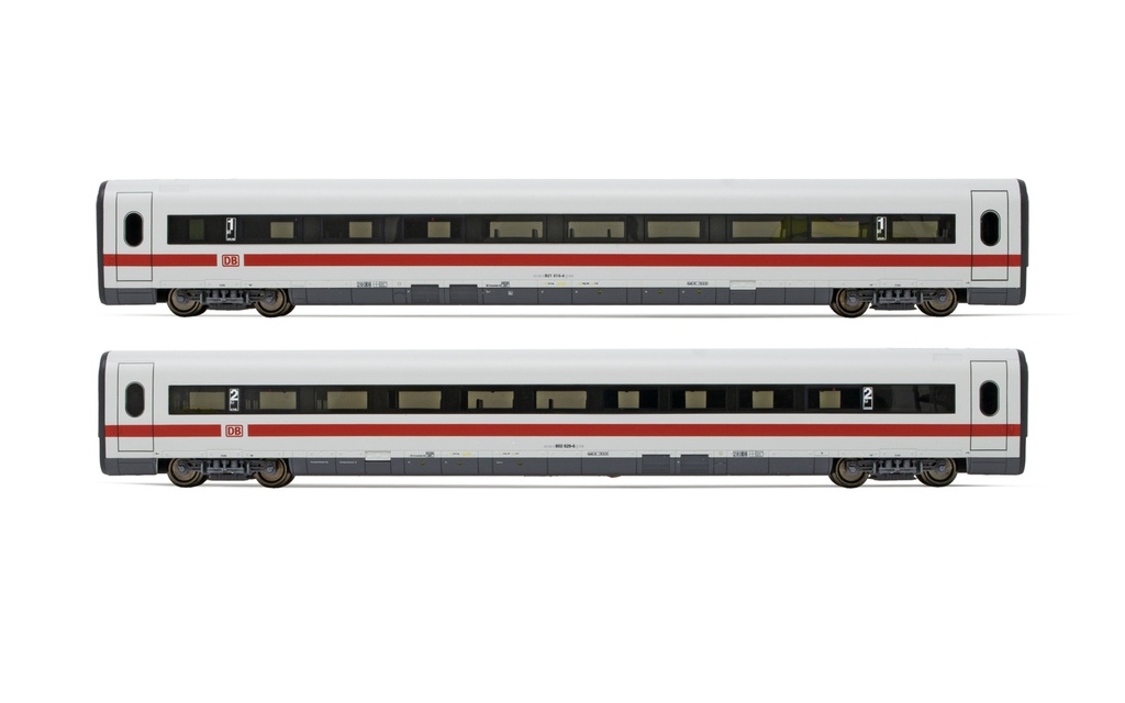 DB AG, set di 2 carrozze aggiuntive ICE 1 BR 401, livrea bianca/rossa, composto da 1 carrozza di 1a classe e 1 carrozza di 2a classe, Tz 181 "Interlaken", ep. V-VI