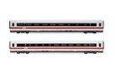 DB AG, set di 2 carrozze aggiuntive ICE 1 BR 401, livrea bianca/rossa, composto da 1 carrozza di 1a classe e 1 carrozza di 2a classe, Tz 157 "Landshut, ep. VI