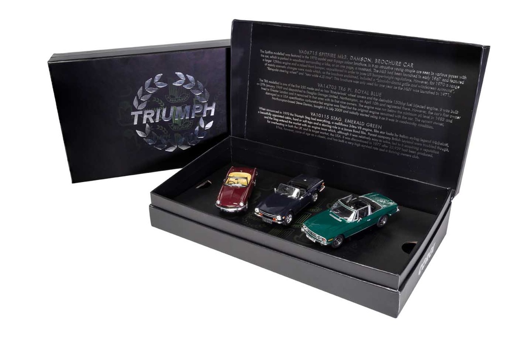 Sporting Triumph collection. Stag, Spitfire TR6