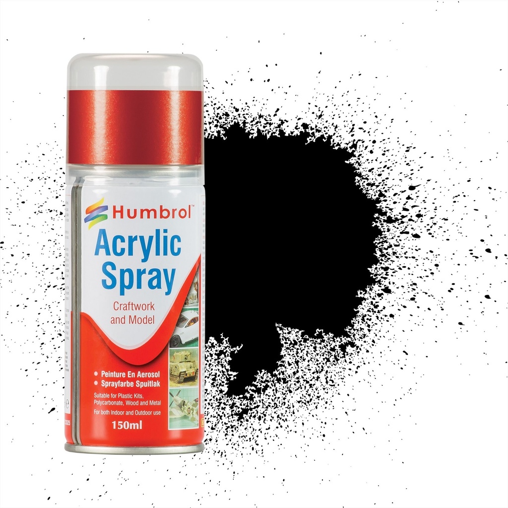 Acrylic Spray: 21 - Black - Gloss - (150ml)