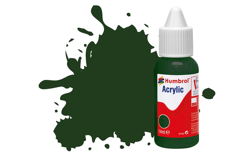 Acrylic Paint: 3 - Brunswick Green - Gloss - (14ml)