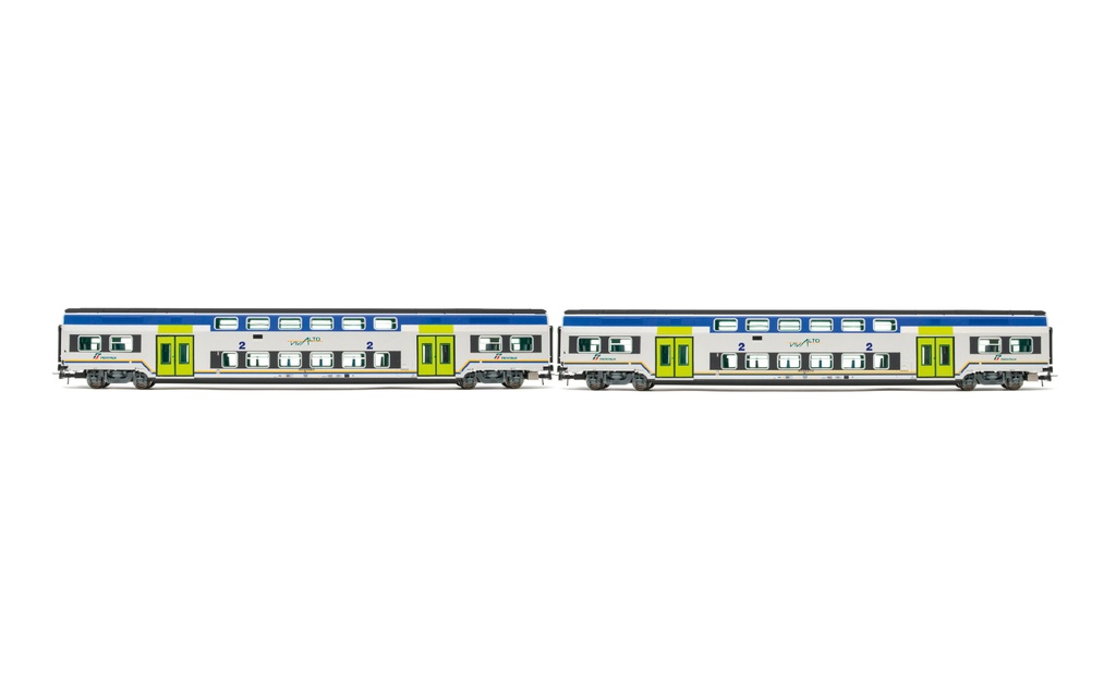 FS Trenitalia, set di 2 carrozze intermedie Vivalto, livrea DPR con vecchio logo Vivalto, ep. VI