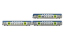 FS Trenitalia, set di 3 carrozze Vivalto, livrea DPR con vecchio logo Vivalto, composto da 1 carrozza pilota e 2 carrozze intermedie, ep. VI