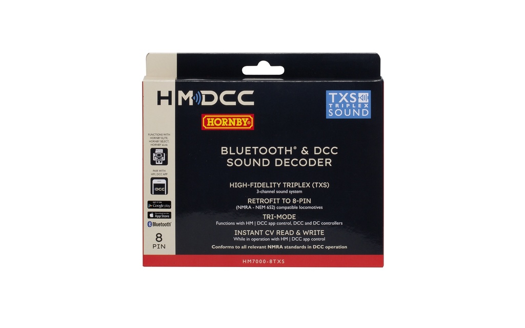HM7000-8TXS: Decoder sonoro Bluetooth® & DCC (a 8 poli)