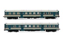 FS, set di 2 automotrici diesel ALn 668 serie 1900, livrea di origine azzurro/beige, vetri piani, ep. V