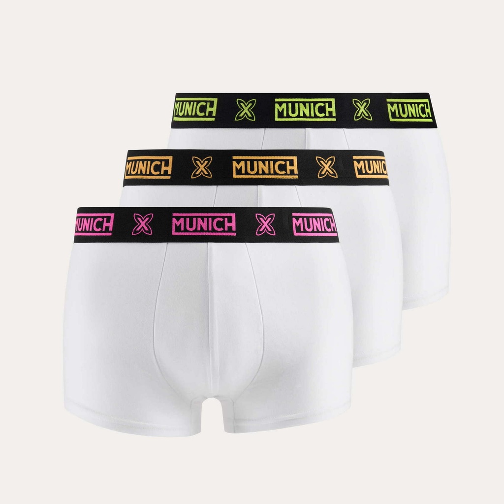 MUNICH white cotton-elastane boxer briefs