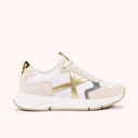 MUNICH MAMBA 05 High-volume and contemporary aesthetic sneakers White, Beige, Gold and Animal Print