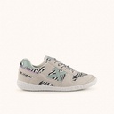 MUNICH MINI GOAL W 1633 Barefoot classic and flat grey and zebra kids' sneakers