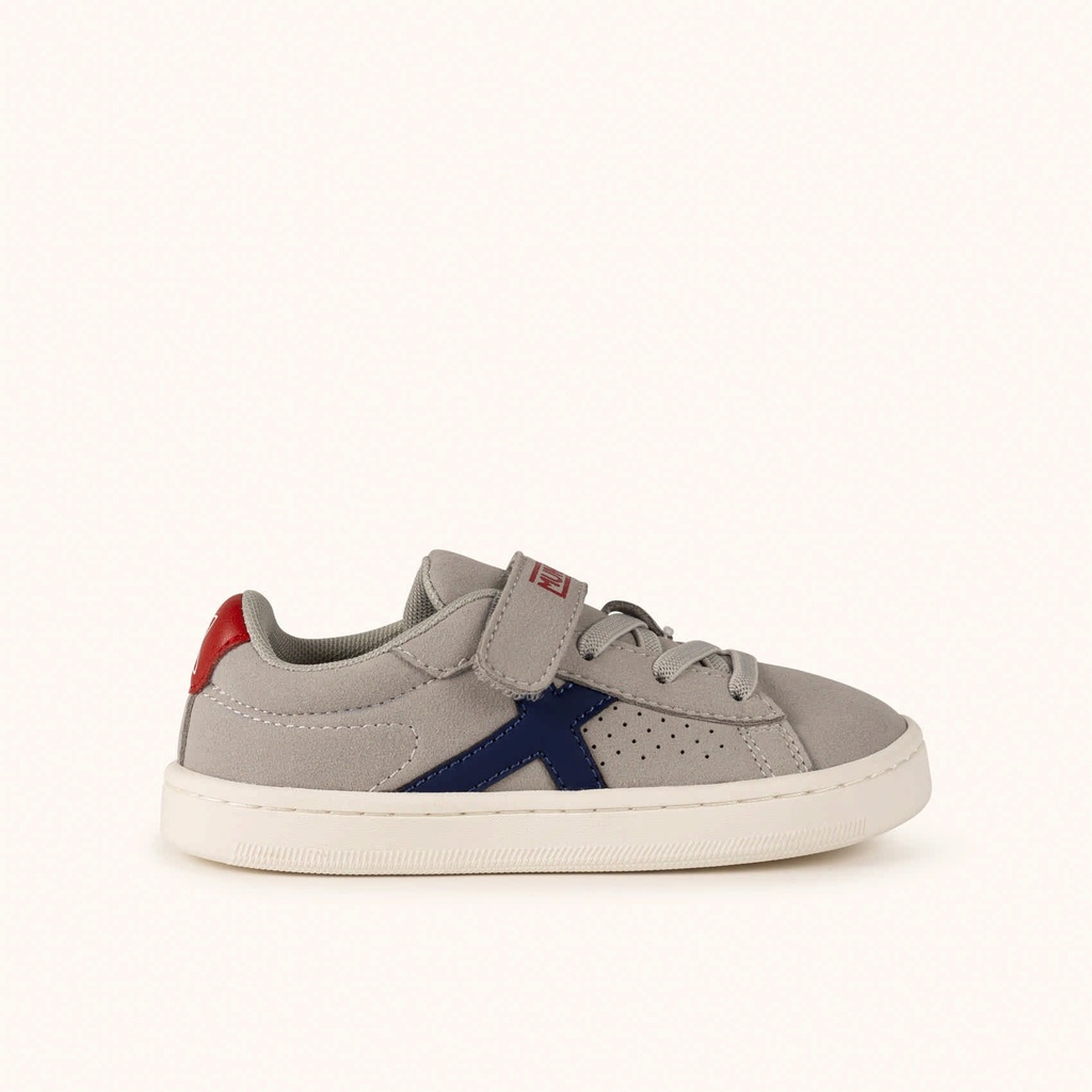 [8445648775446-28] MUNICH MINI OPEN VCO 09 - Children's Barefoot sports trainers in grey and navy blue (28)