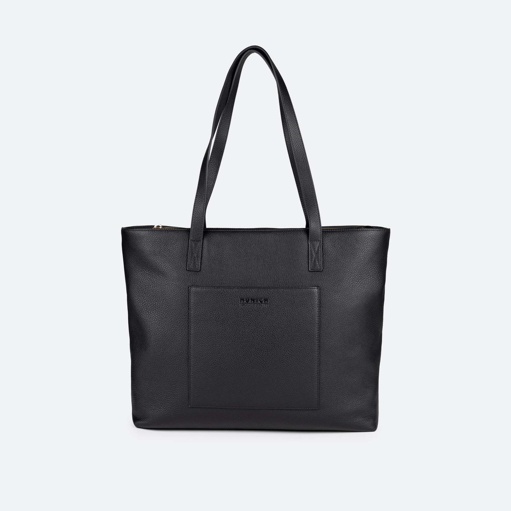 7053097 Bolso Shopper de Piel Vacuna y Logo Dorado SHOPPER LEATHER CRAFT