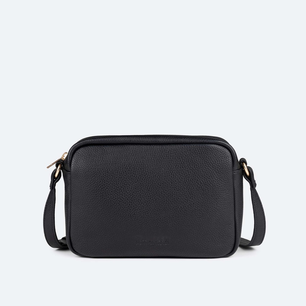 Bandolera Crossbody de Piel Vacuna y Detalles Oro CROSSBODY LEATHER CRAFT