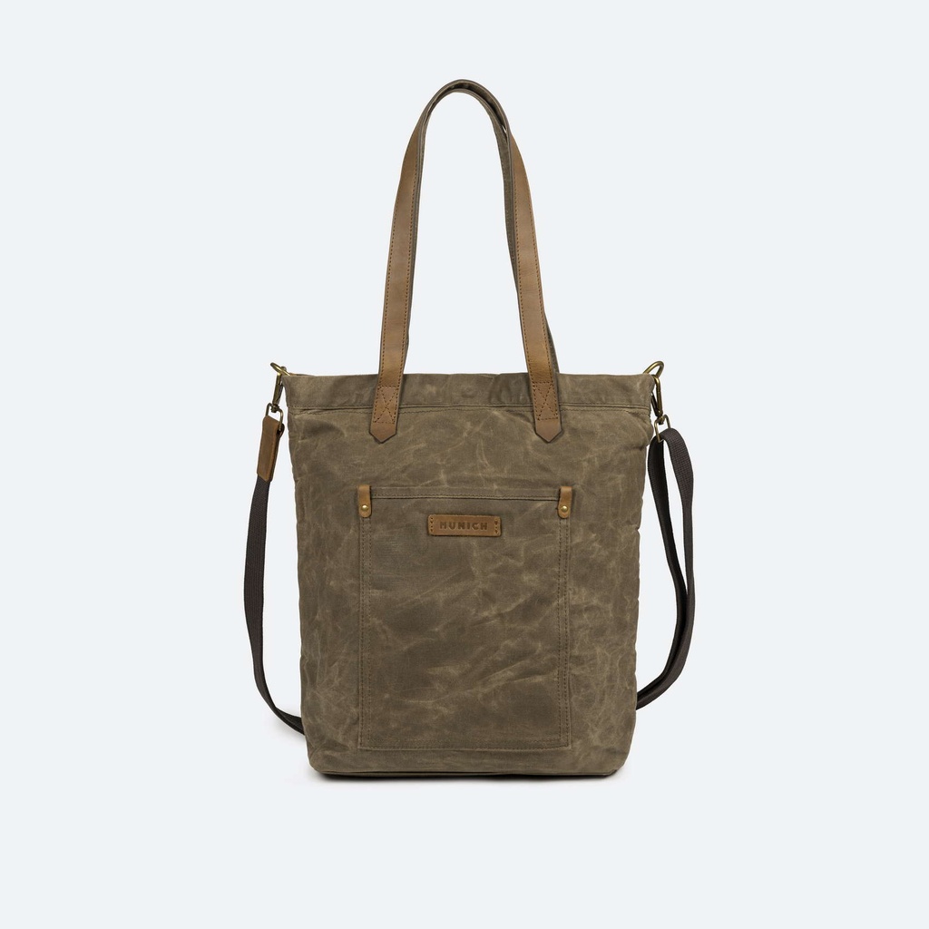7053121 Bolso Tote en Canvas Engrasado y Piel TOTE CRAFT HERITAGE