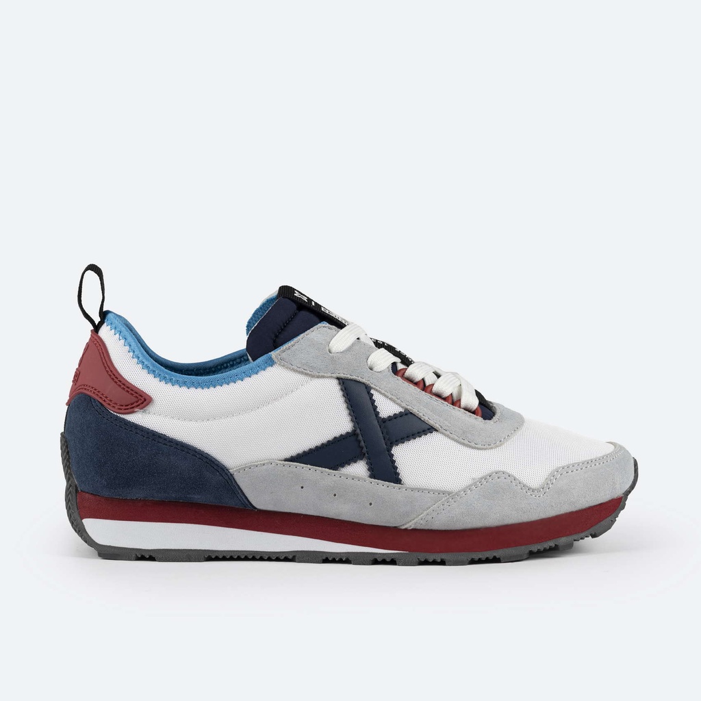 [8901083-36] MUNICH UM 83 Zapatillas Retro Running Blanco y Azul Marino (36)