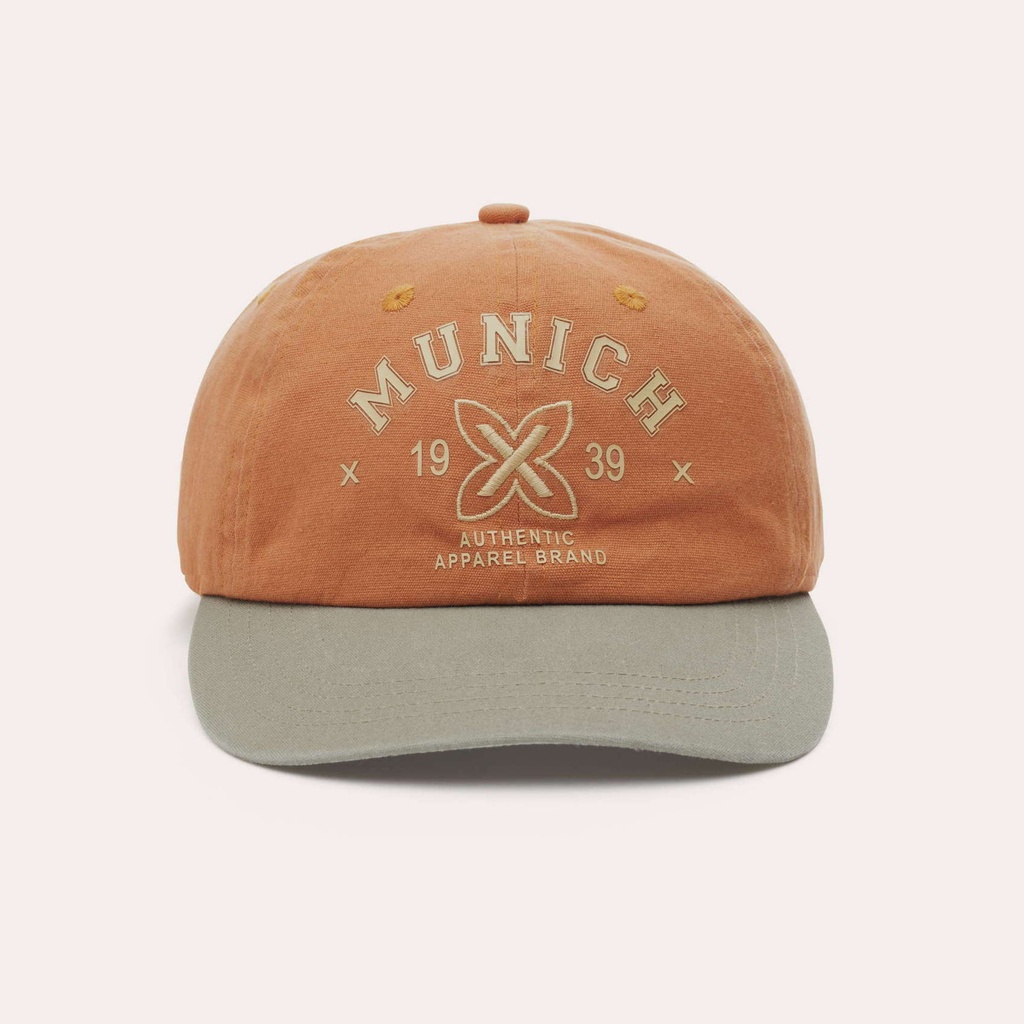 Gorra MUNICH varsity lifestyle de algodón naranja