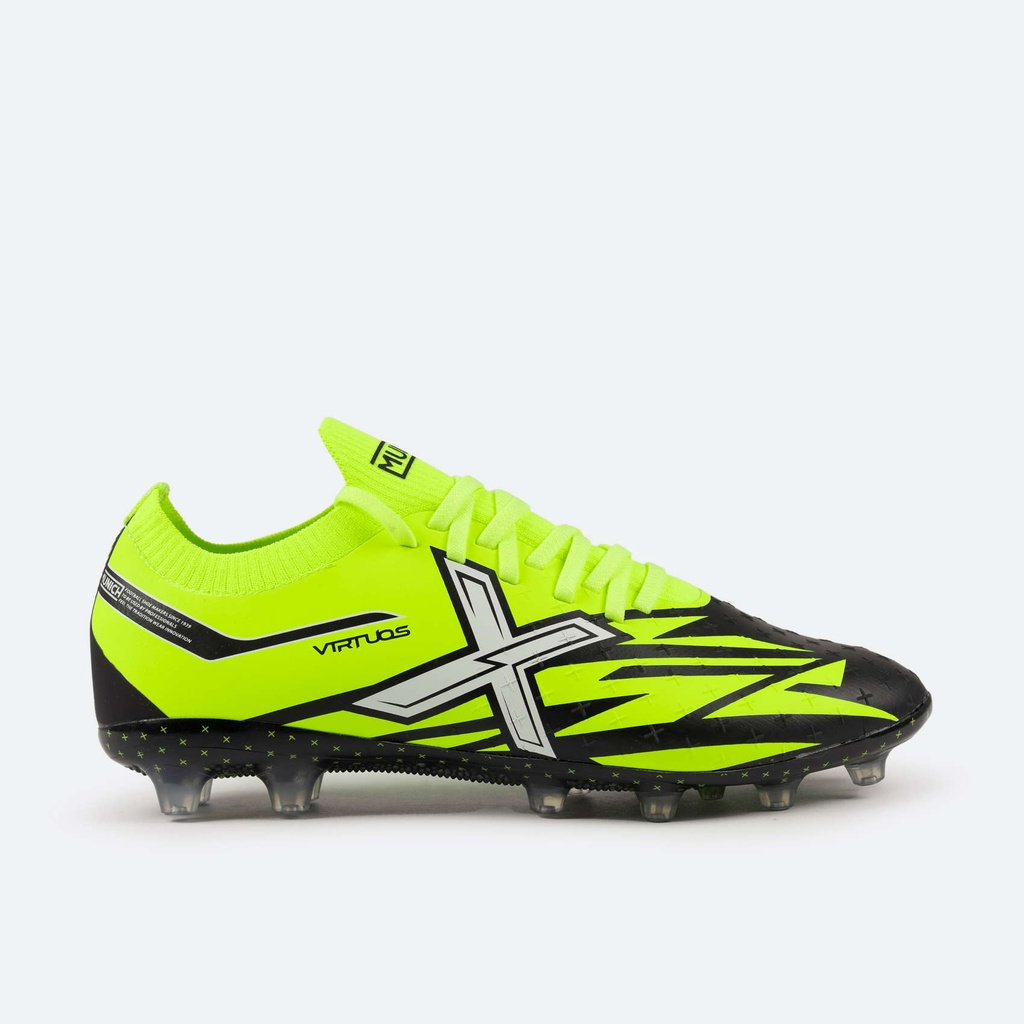 [2169005-39] MUNICH VIRTUOS Zapatillas de fÃºtbol de diseÃ±o tÃ©cnico y futurista Amarillo FlÃºor (39)