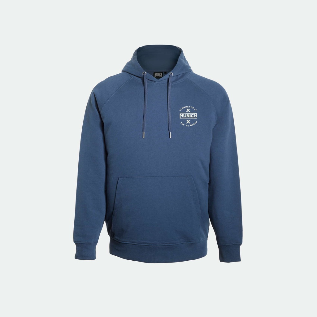 Sudadera MUNICH clÃ¡sica de algodÃ³n azul marino