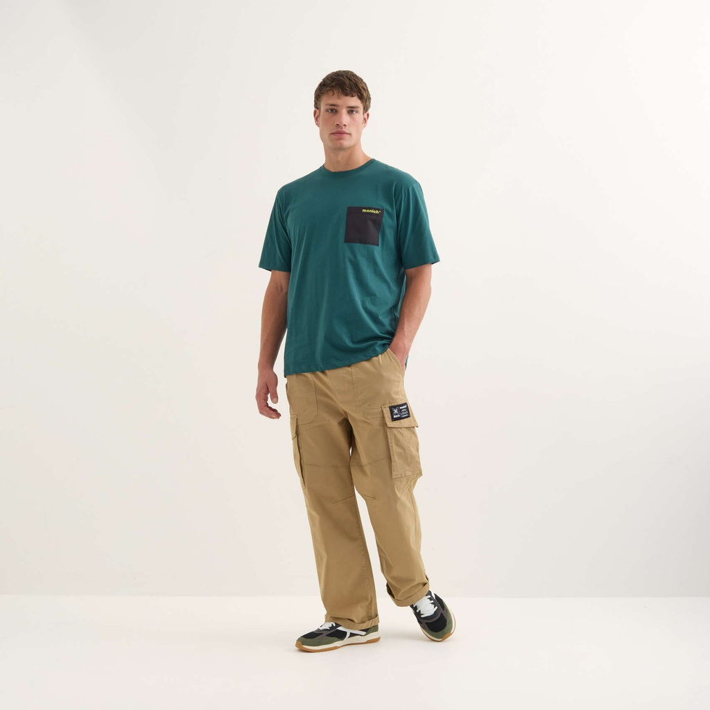 Camiseta MUNICH Ride streetwear hombre de algodón orgánico verde