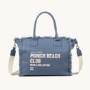 Bolso Shopper Denim de Algodón Reciclado con Flecos SCUBA DENIM SHOPPER