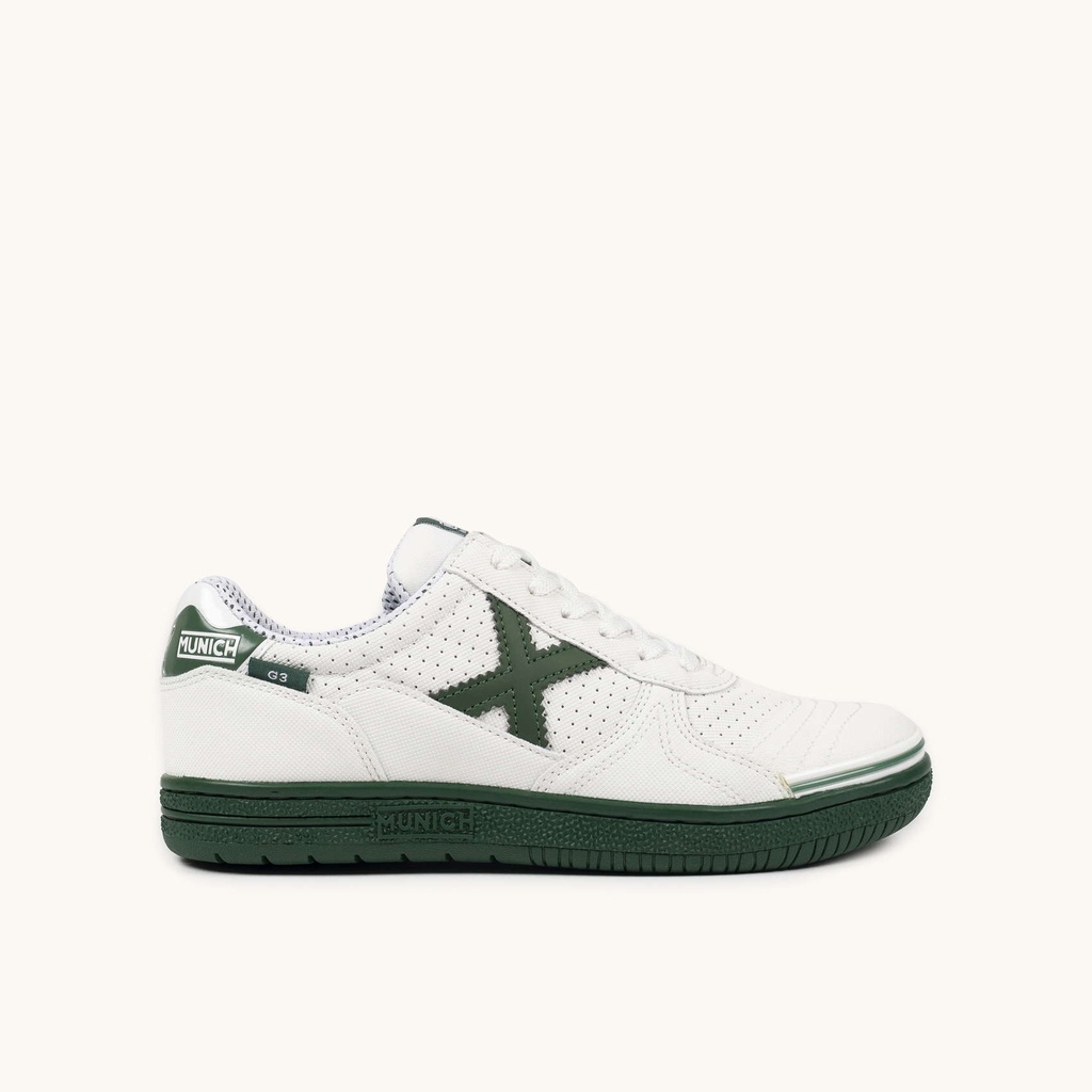 [1511450-36] MUNICH G-3 KID 450 Zapatilla de FÃºtbol Sala Infantil Blanca y Verde (36)