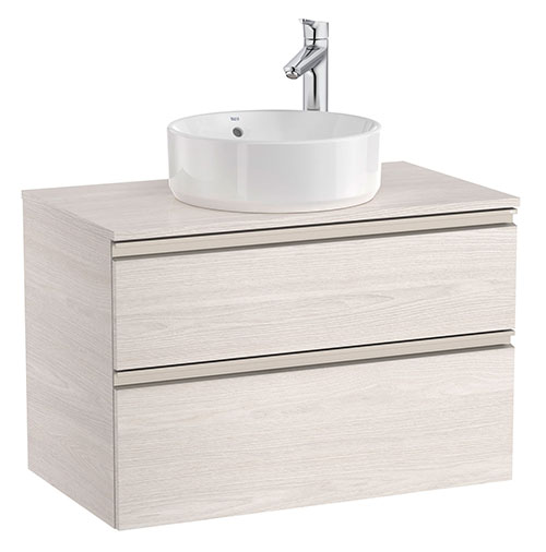 [PROCA851501434] Mueble base The Gap/Hebe c/2 cajones p/lavabo de sobre encimera central, 805x460x537 mm, fresno nórdico, (A851501434)