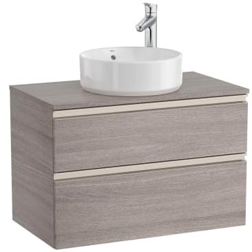 [PROCA851501517] Mueble base The Gap/Hebe c/2 cajones, p/lavabo de sobre encimera central, 805x460x537 mm, nogal, (A851501517)