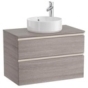 Mueble base The Gap/Hebe c/2 cajones, p/lavabo de sobre encimera central, 805x460x537 mm, gris mate, (A851501547)