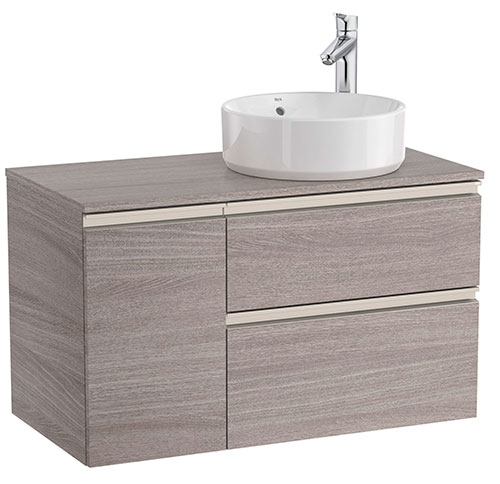 [PROCA851502402] Mueble base The Gap/Hebe c/2 cajones p/lavabo de sobre encimera derecha, 900x460x537 mm, roble city texturizado, (A851502402)